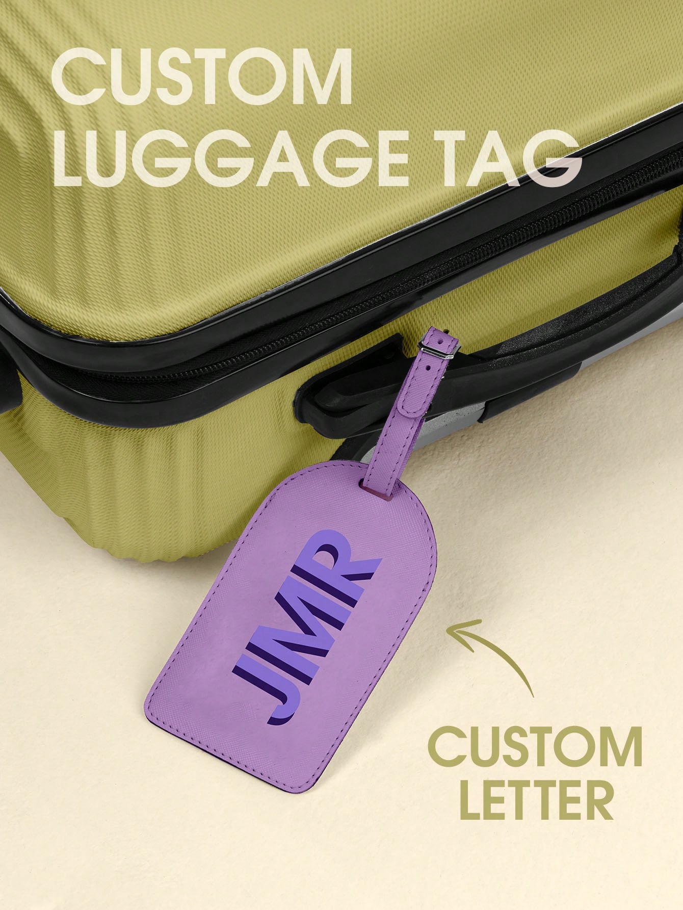 Women'S Accessories For Suit - Etiqueta de Bagagem Personalizada com Iniciais,