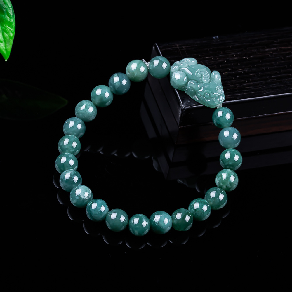 Women Accessories To Gift - Pulseira Pixiu de Jadeíta Birmanesa Natural,