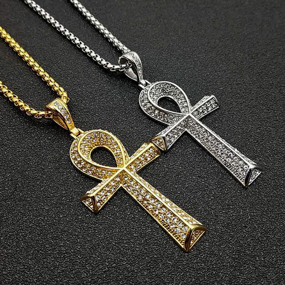 Women Accessories In Egypt - Gótico vintage aço inoxidável ankh cruz