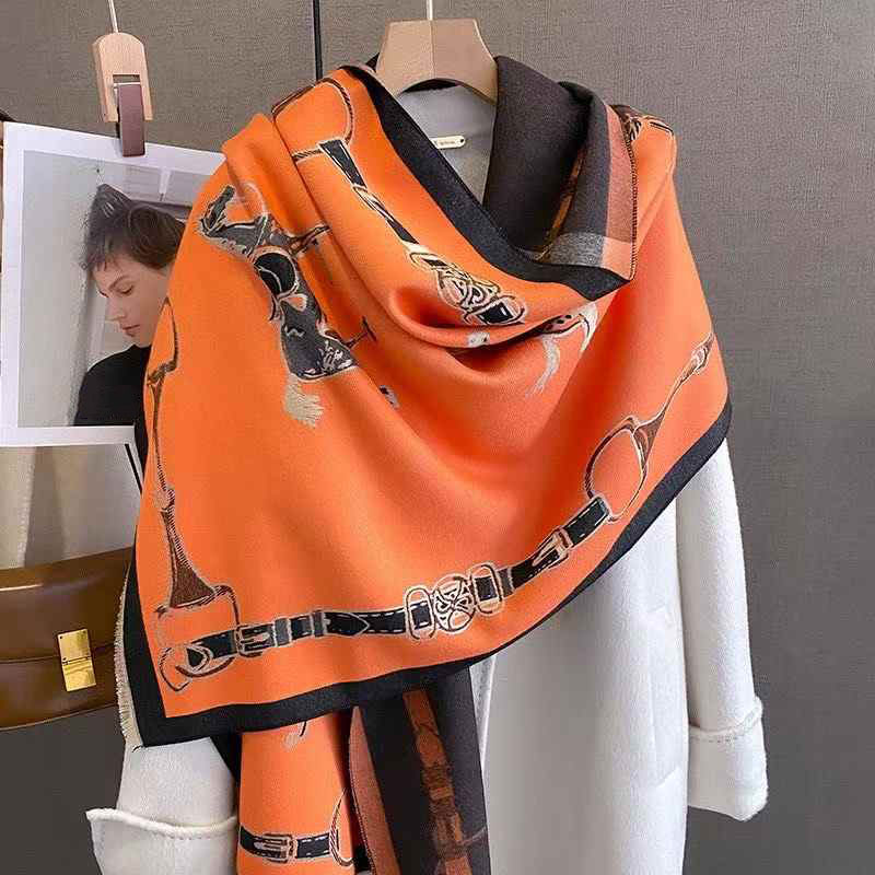 Women'S Winter Accessories Set - Retro cavaleiro cavalo imitação cachecol de