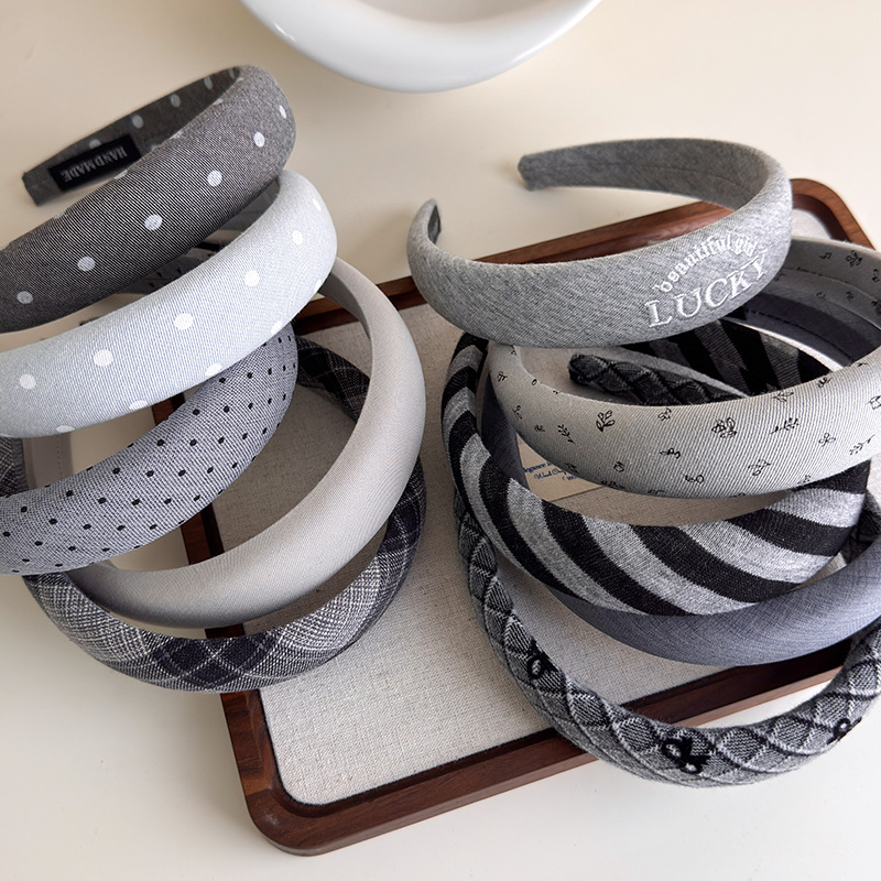 Nova série retro cinza headban - Women'S Winter Accessories Set avaliação e preço