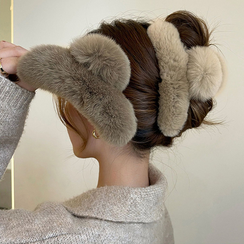 Garra do cabelo da pele do fal - Women'S Winter Accessories Set avaliação e preço