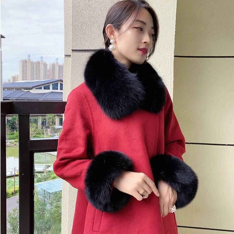 Casaco de inverno de pele rapo - Women'S Winter Accessories Set avaliação e preço