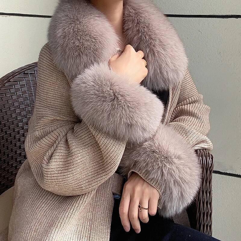 Casaco de inverno de pele rapo - Women'S Winter Accessories Set avaliação e preço
