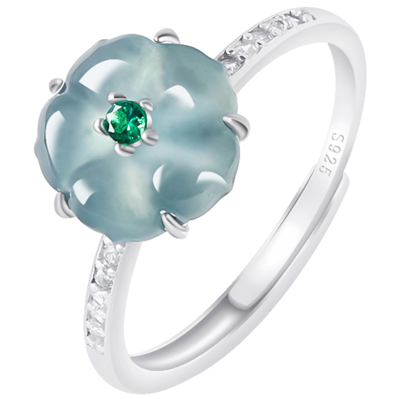 Anéis de Flor de Jadeíta Birma - Women Accessories To Gift avaliação e preço