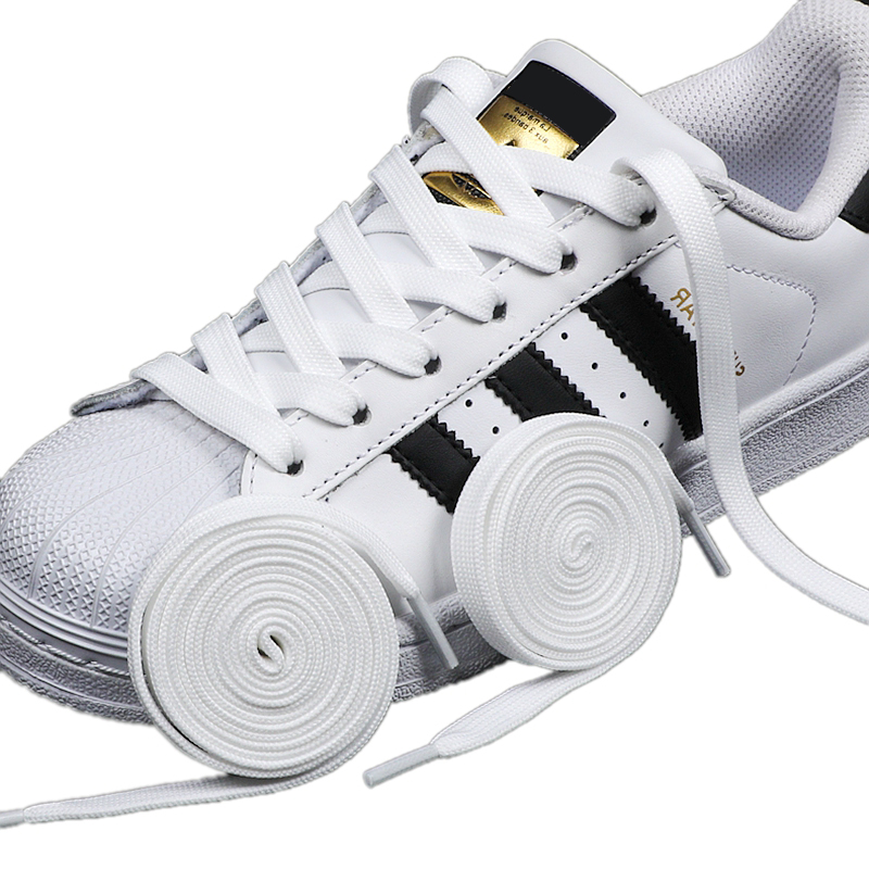 1 par de cadarços pretos e bra - Adidas Shoes Superstar avaliação e preço