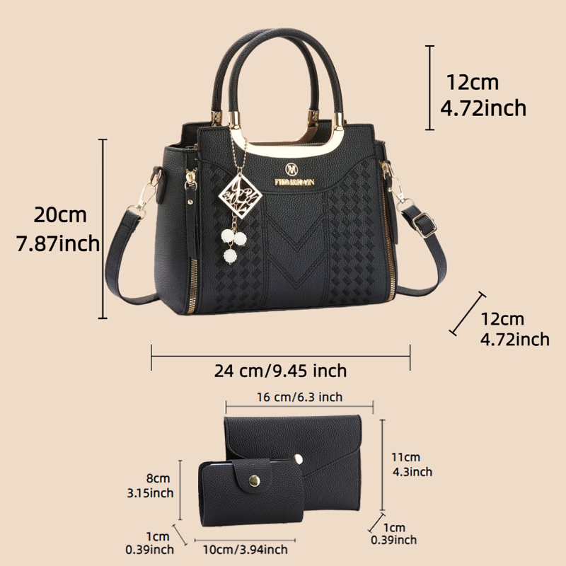 Conjunto de bolsas de 3 peças  - Women'S Accessories For Suit avaliação e preço