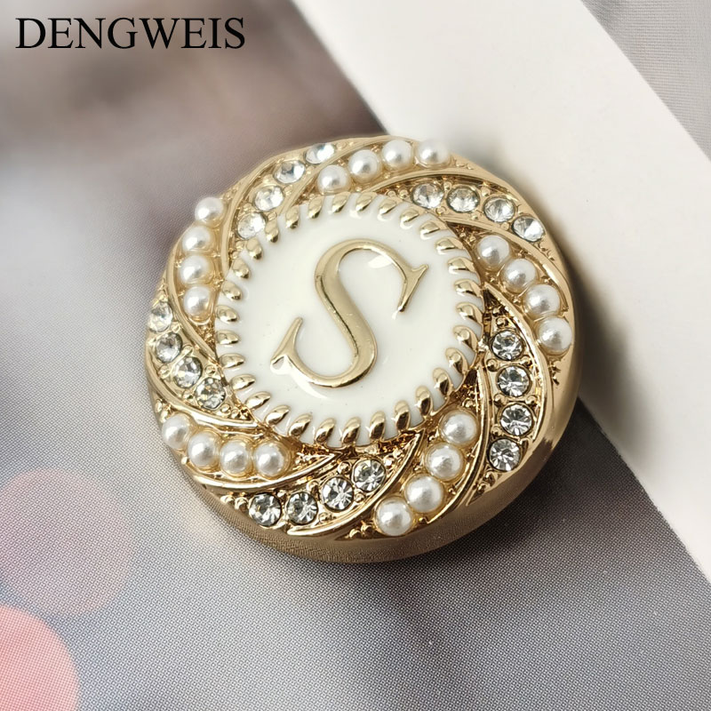English Letter S Round Gold Me - Women Accessories In English avaliação e preço