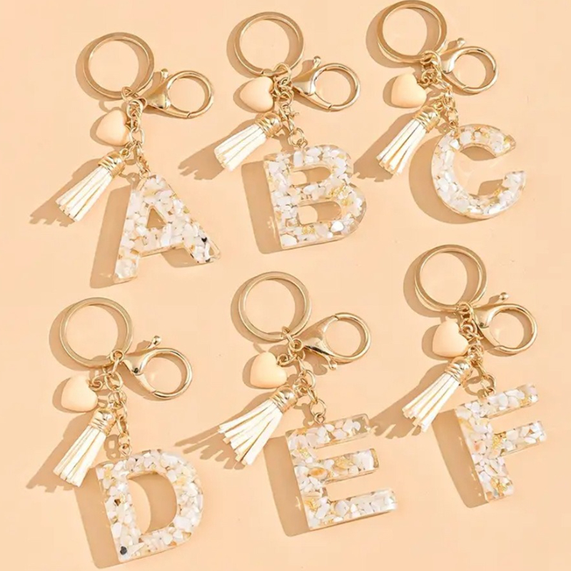 A-Z inglês chaveiro borla resi - Women Accessories In English avaliação e preço