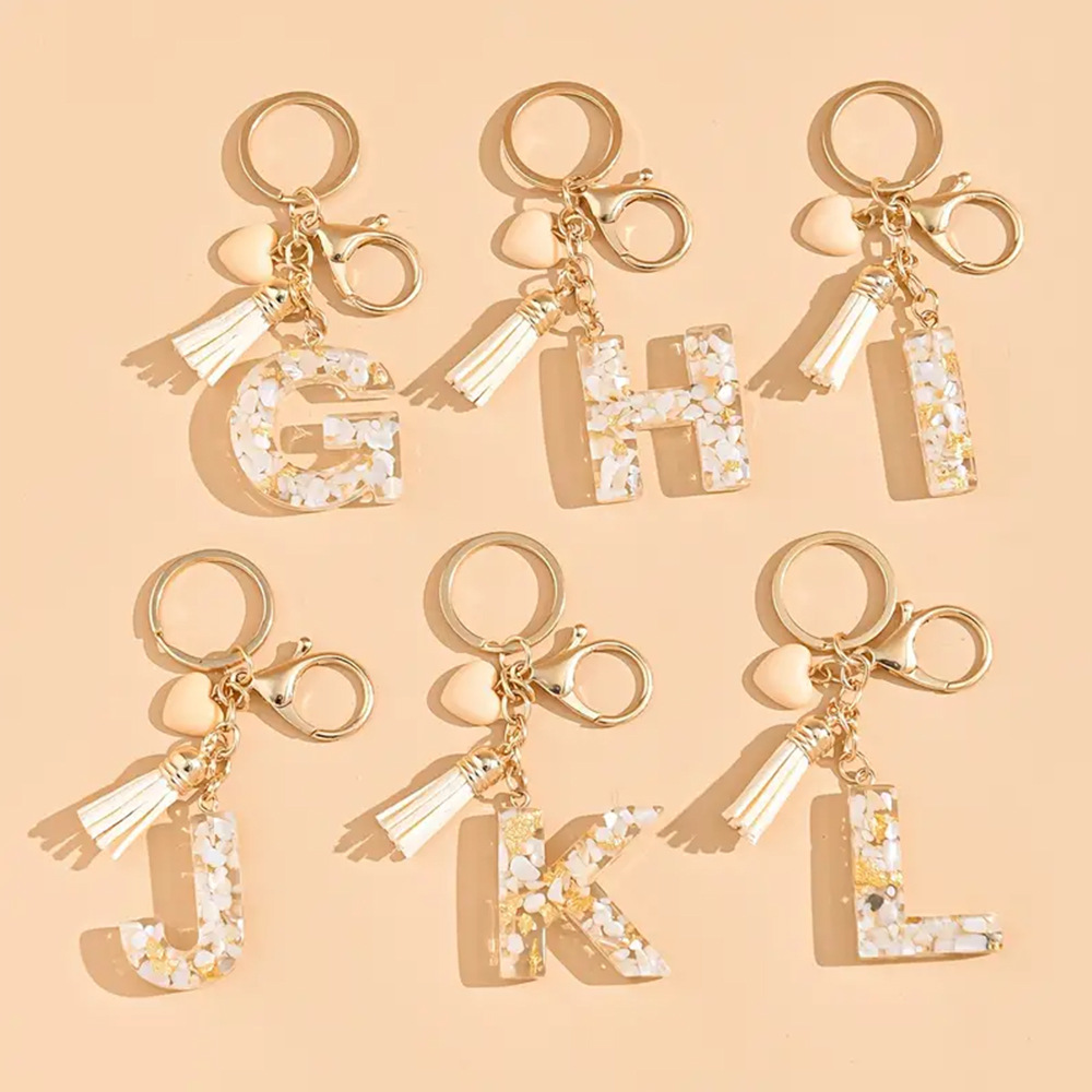 A-Z inglês chaveiro borla resi - Women Accessories In English avaliação e preço