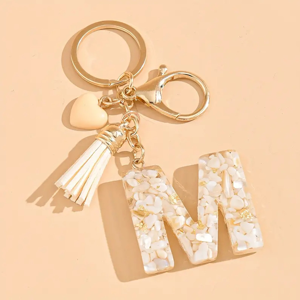 A-Z inglês chaveiro borla resi - Women Accessories In English avaliação e preço