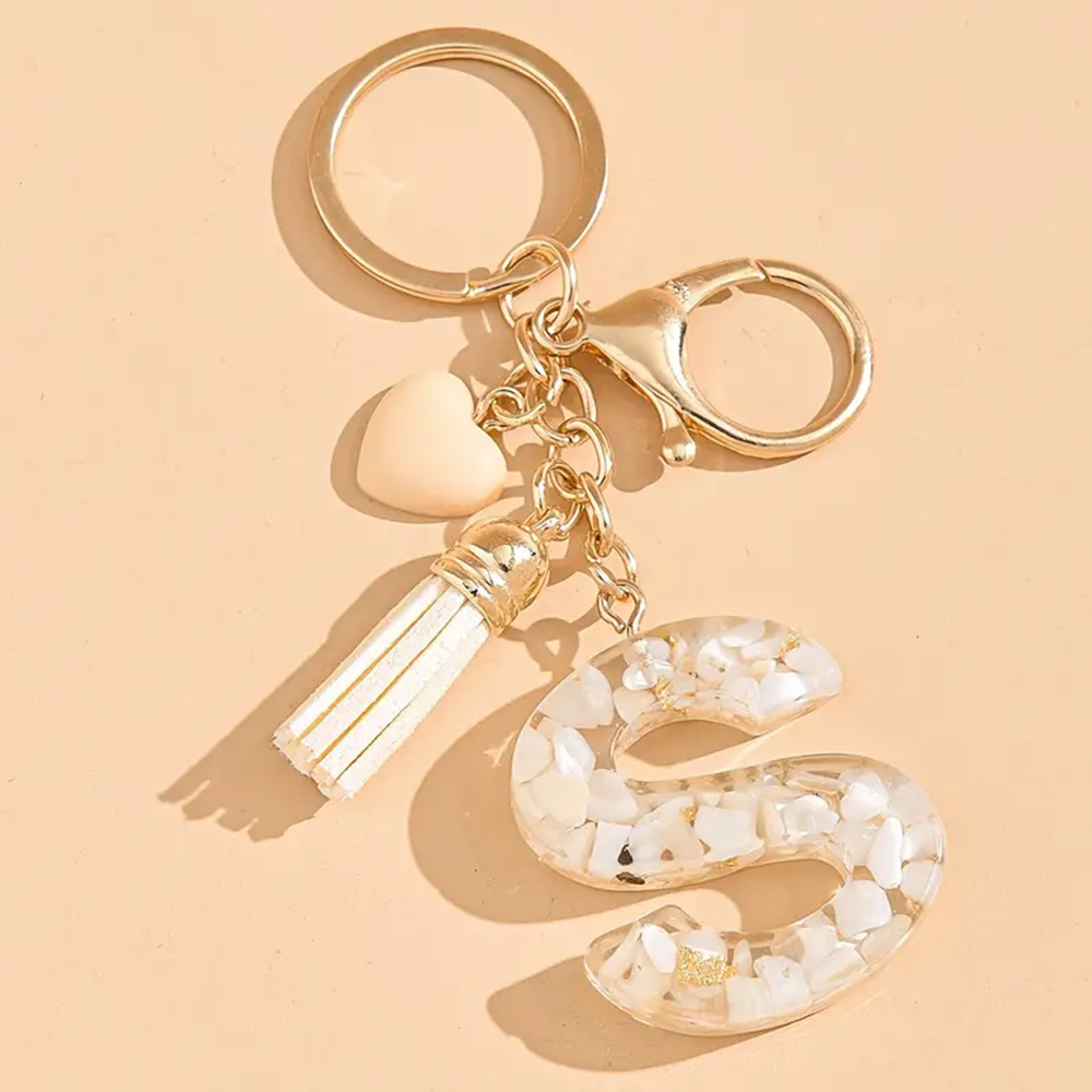 A-Z inglês chaveiro borla resi - Women Accessories In English avaliação e preço