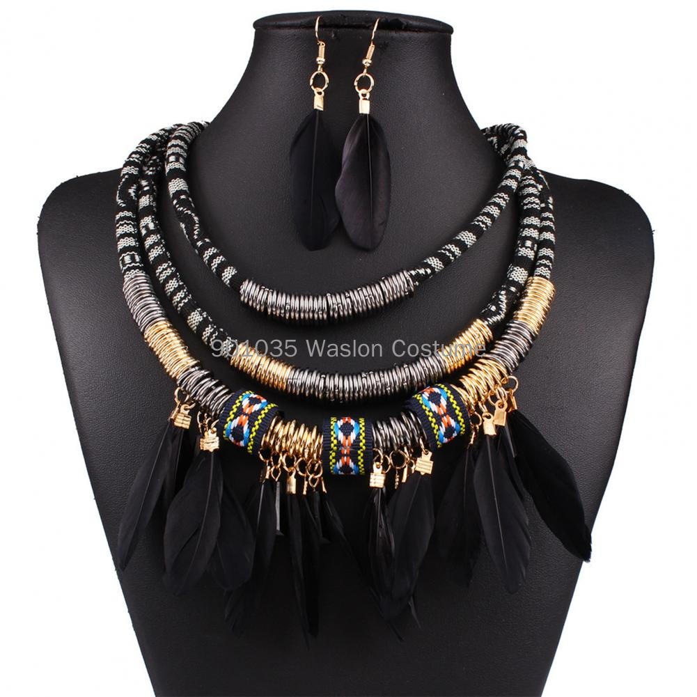 Egípcio Pena Tassel Colar e Br - Women Accessories In Egypt avaliação e preço