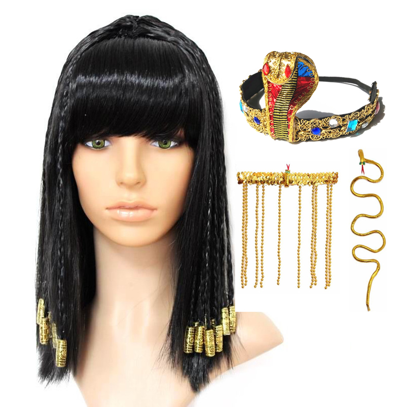 Cleópatra peruca mulher egito  - Women Accessories In Egypt avaliação e preço