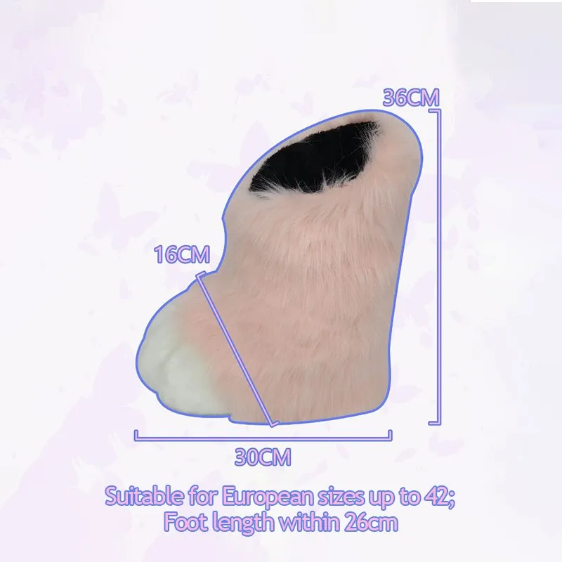 1 par fursuit pés pata sapatos - Women'S Winter Accessories Set avaliação e preço