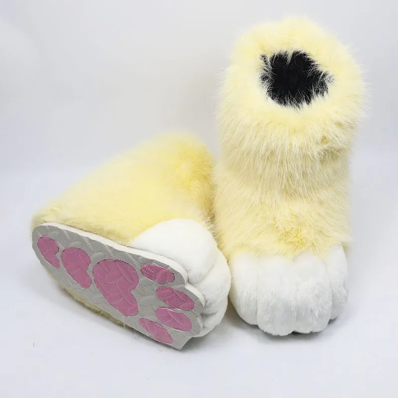 1 par fursuit pés pata sapatos - Women'S Winter Accessories Set avaliação e preço